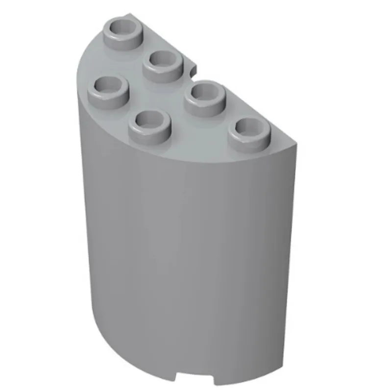 4pcs Building block 6259 2x4x4 curved cylindrical brick accessories compatible with 20430 semi cylindrical wall panel 6218