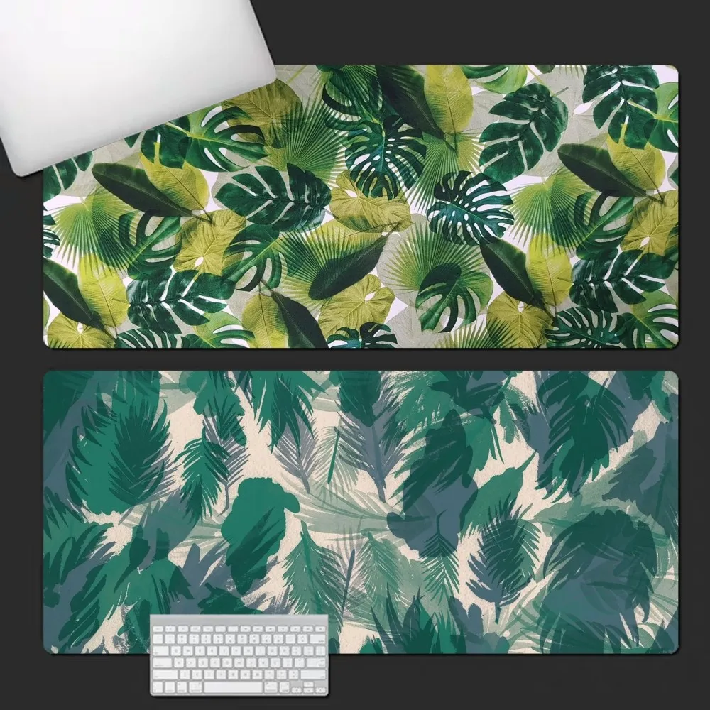 

Palm tree Leaves Plant Flower Mousepad INS Tide Large Cartoon Anime Gaming Mouse Pad Keyboard Mouse Mats Desk Mat Accessories