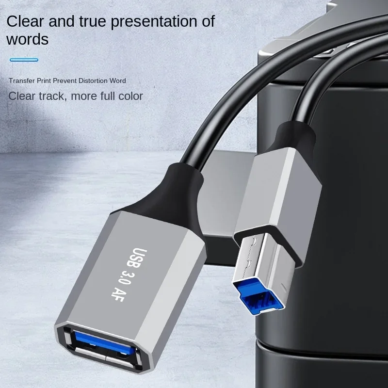 USB Extension Cable USB 3.0 Female to Type B Male Connector 0.5m for Canon Epson ZJiang Label USB 3.0 Scanner Printer Cord