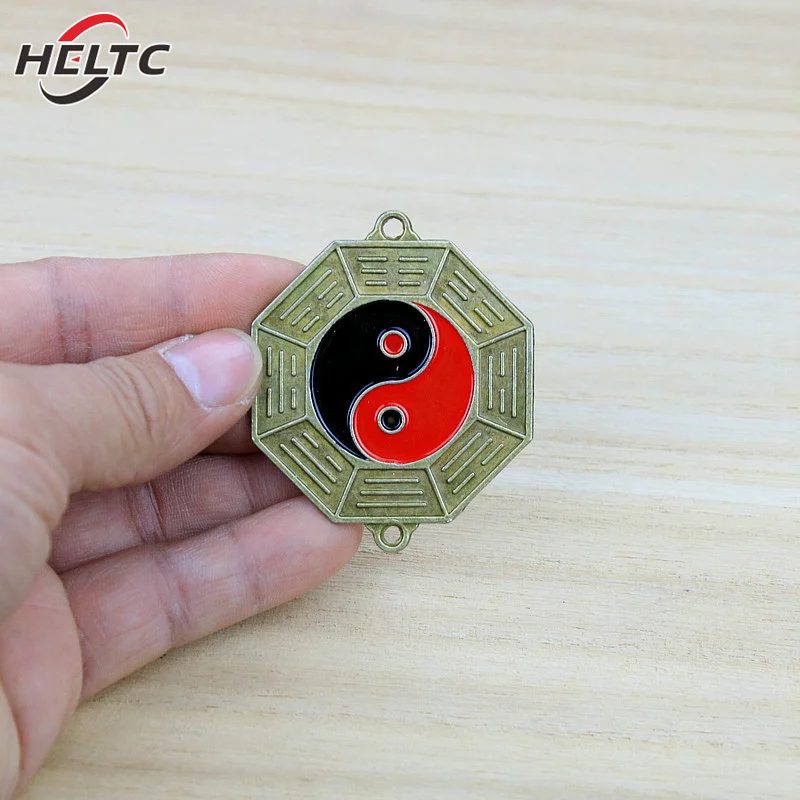 Chinese Fengshui Mirror 5cm Small Bagua Mirror Metal Retro Yinyang Crafts Ornaments Home Wall Decoration Pendant Can Hang