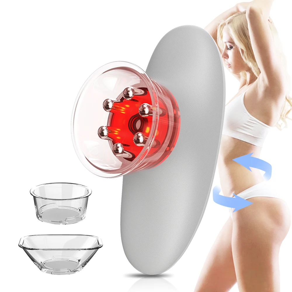 

Rechargeable Device Through Body Vibration Sculpting Red Light Therapy Electric Vacuum Cupping Massage Anti Cellulite
