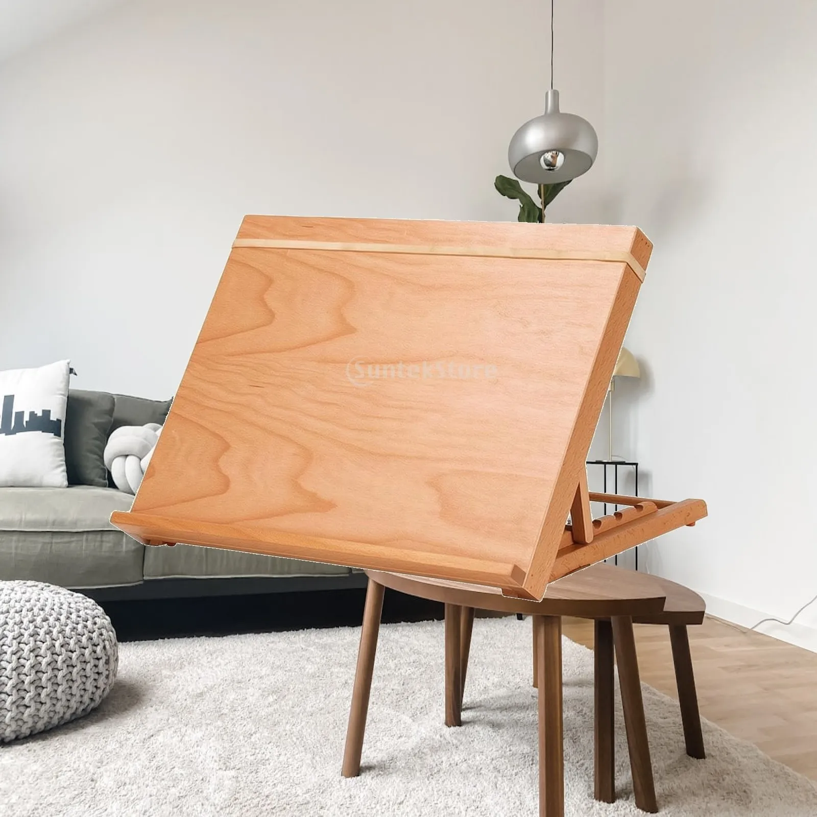 Beech Wood Desktop Drafting Board Easel Adjustable Drawing Table for Painting Canvas Art Supplies A3 Sketch Pad