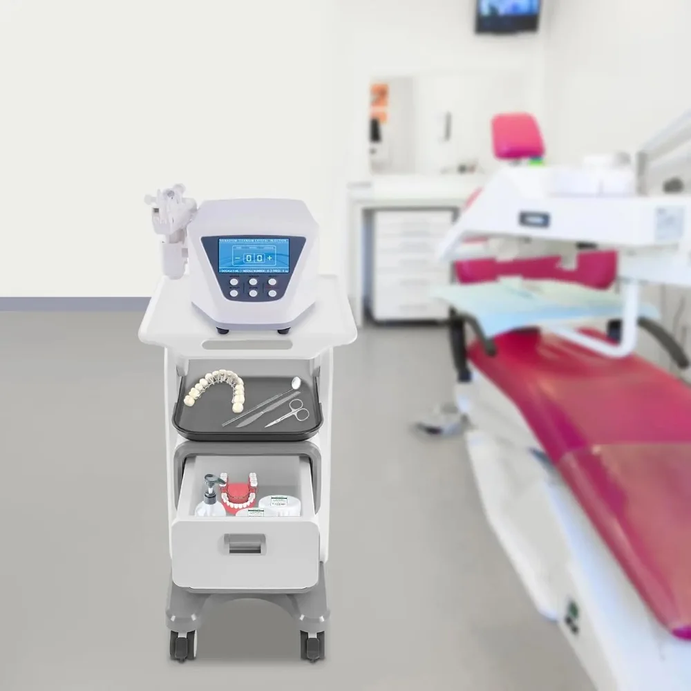 Heavy Duty Medical Rolling Cart with Two Drawers and Trays