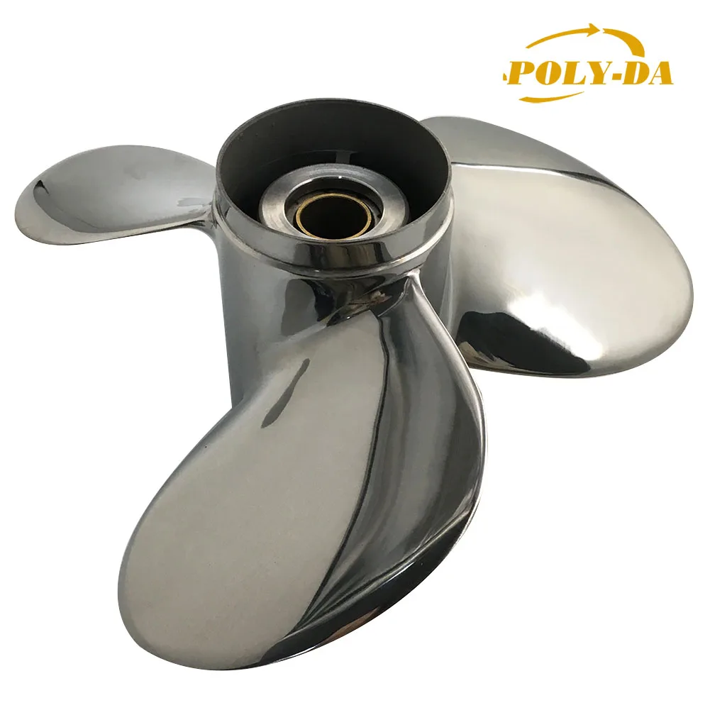 25-70HP 10 3/8X14 Boat Propeller STAINLESS STEEL Marine OUTBOARD PROPELLER Matched  Engine