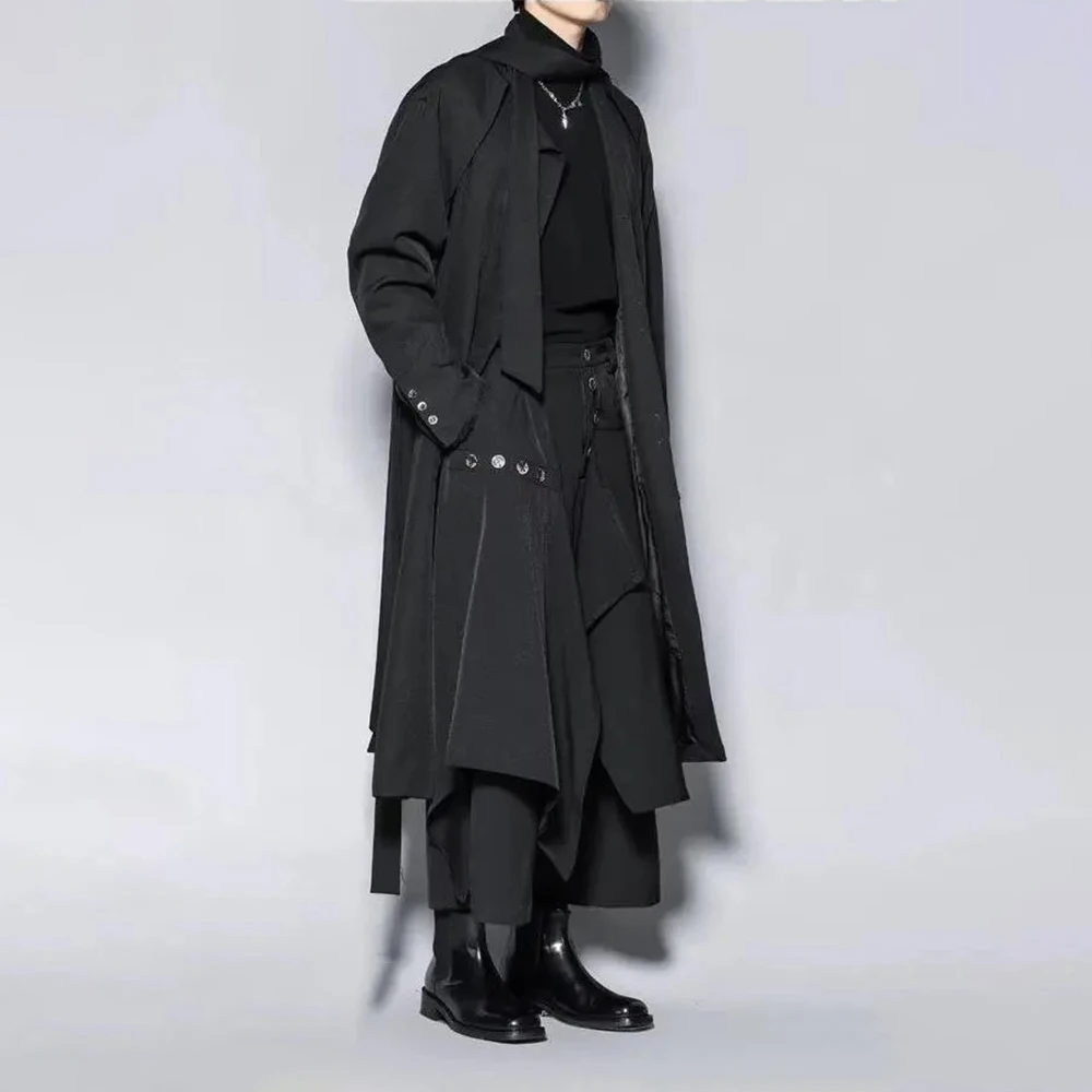 

2026 Spring New Men's Solid Color Long Shirt American Retro Fashion Trendy High Street Loose Casual Breathable Niche Men's Top