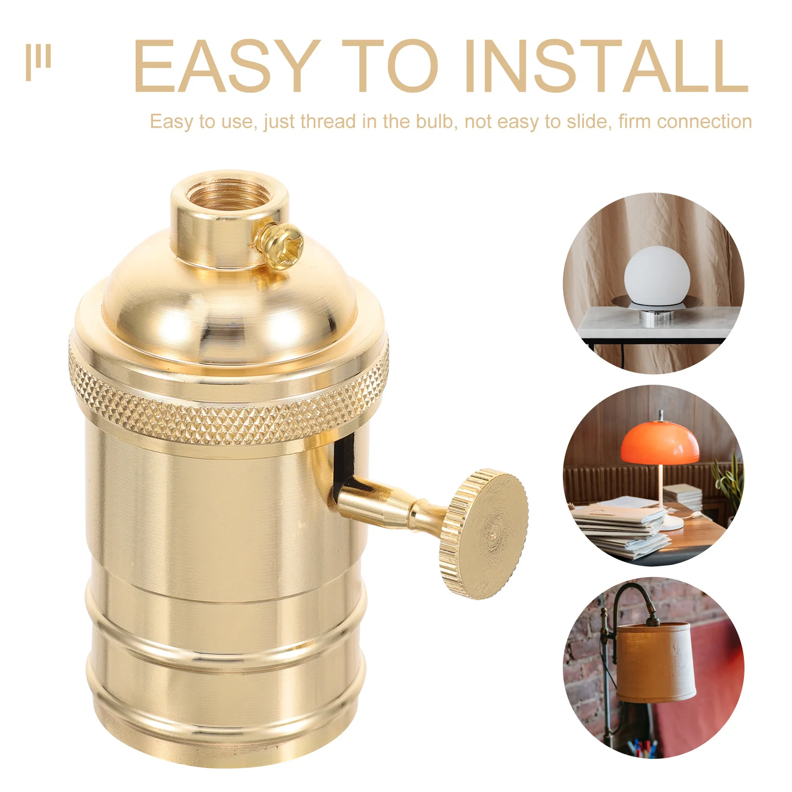 مصباح كلاسيكي المقبس المسمار في ضوء لمبة حامل المقبض Diy بها بنفسك الإضاءة إصلاح ملحقات المصابيح الرجعية مقبس معدني