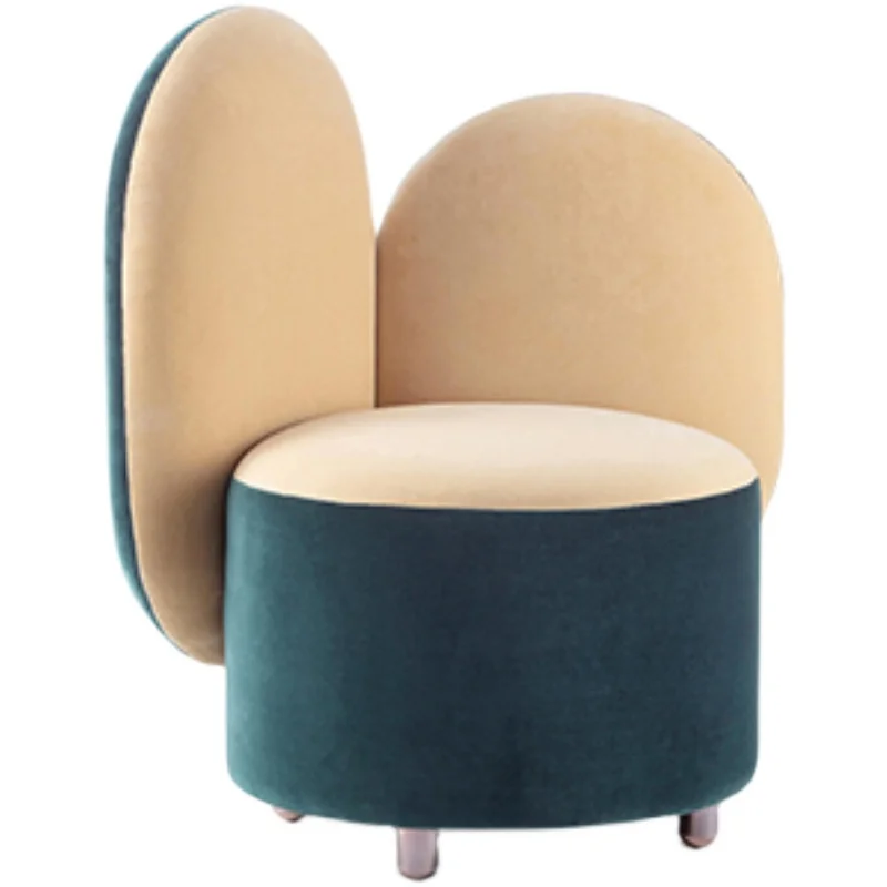 Nordic Style Modern Minimalist Sofa Chair Cute Hit Color Lazy Chair Round Pier for Living Room Balcony Hotel Club Villa