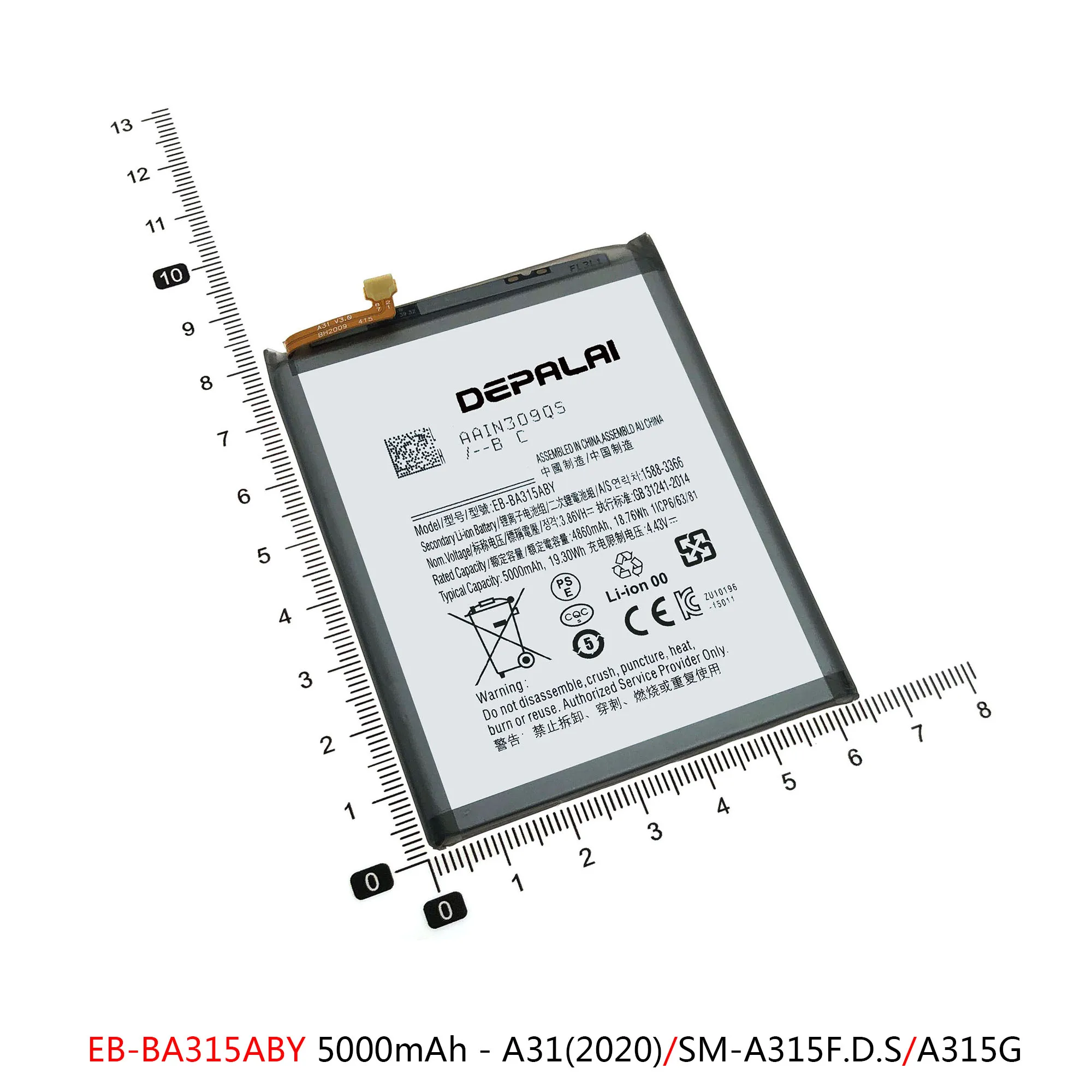 EB-BA202ABU Battery For Samsung Galaxy A20E A10E A21s A22 A31 2020 A315F Batteries EB-BA217ABY EB-BA315ABY SCUD-WT-W1