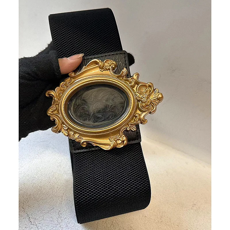 2026 Ladies Retro Court Style Elasticity Wide Waist Dress Decorative Fashion High Quality Belts for Women Luxury Corset Belt