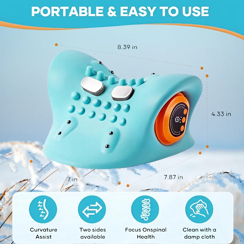 USB Rechargeable Deep Tissue Massager, Suitable for Wireless Portable Hot Compress Neck and Shoulder Massagers on the Neck, Back