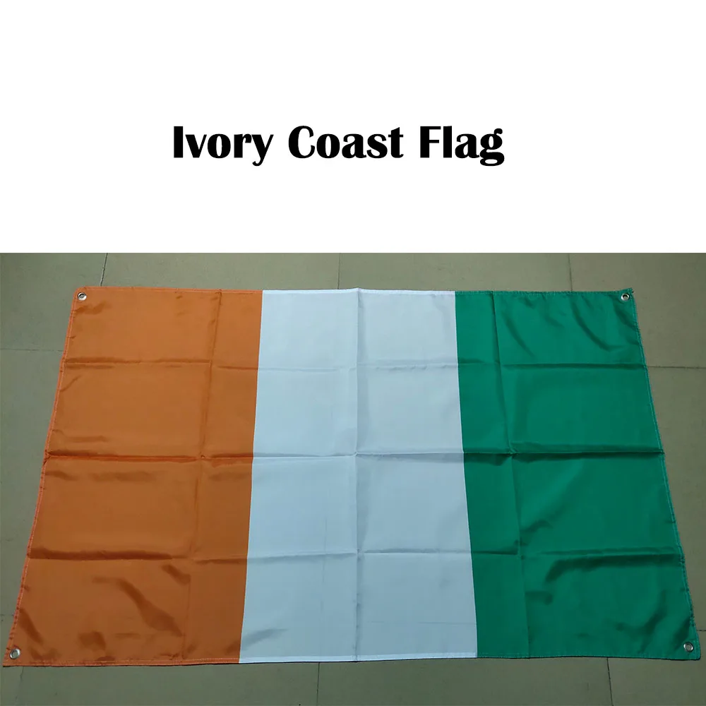 KAFNIK 20*30cm/30*45cm/40*60cm/60*90cm small flags Ivory Coast Flag for Countries World Event Decorative Flags