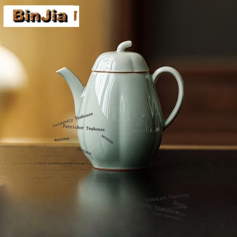 BAEJORIA 130ml Coloured Glaze Banana Moonlight Teapot Boutique Tea Infuser Pot Tea Maker Kettle With Ball Hole Tea Set Gifts Cha