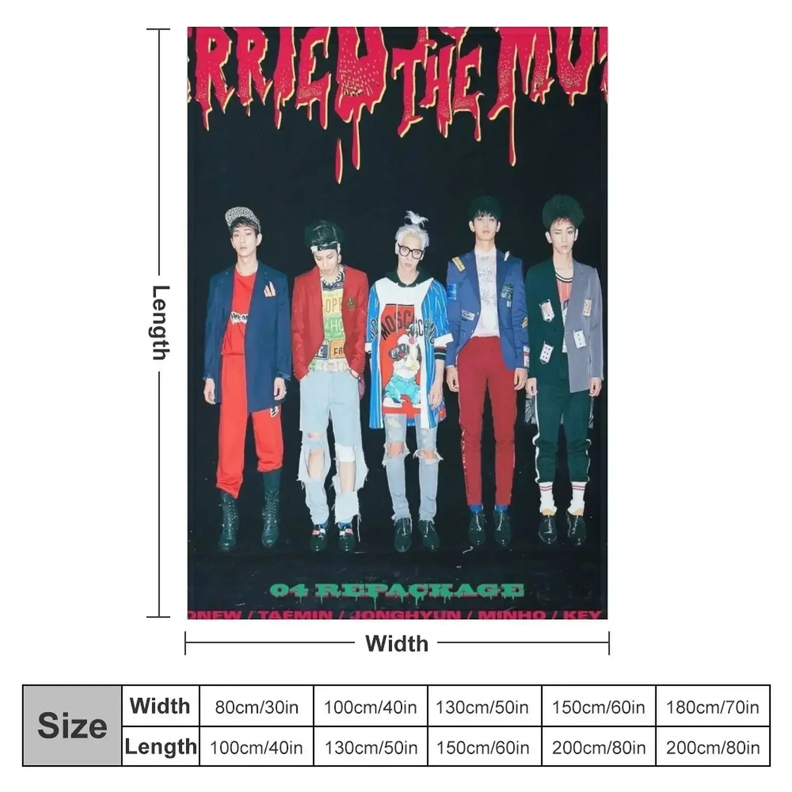 SHINee MARRIED TO THE MUSIC Throw Blanket couch cozy soft plush fuzzy picnic outdoor blanket