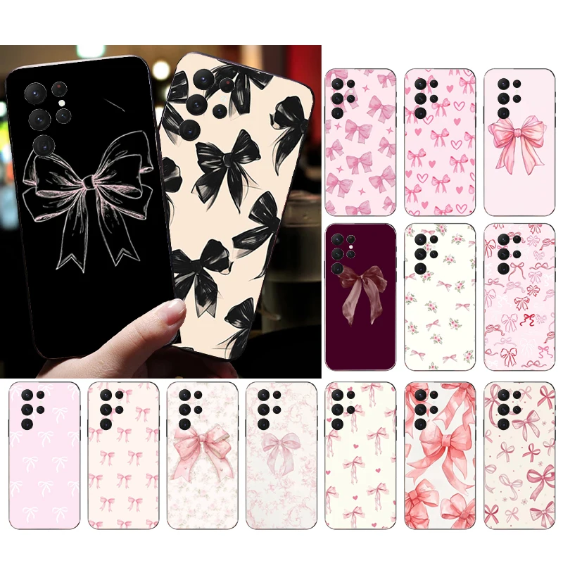 

Pink Bow Tie Funda Phone Case For Samsung Galaxy A55 A16 A56 A36 A23 A35 A15 A53 A54 A33 A34 A25 A05S A52 A52S A14 A13 A71