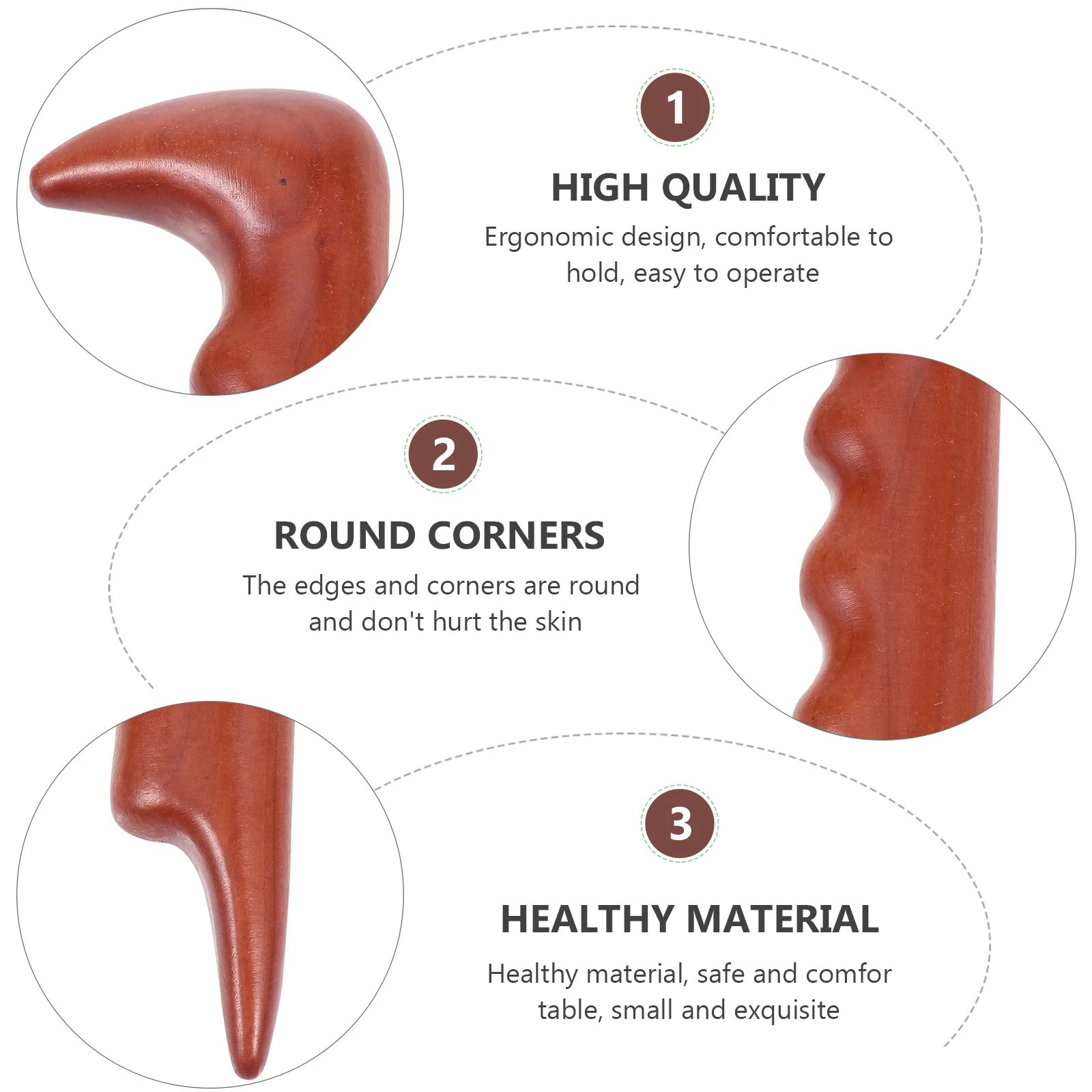 

Портативный массажер для шеи, педикюрная массажная палочка Гуа Ша, прочный деревянный инструмент для соскабливания, небольшой легкий релаксатор тела