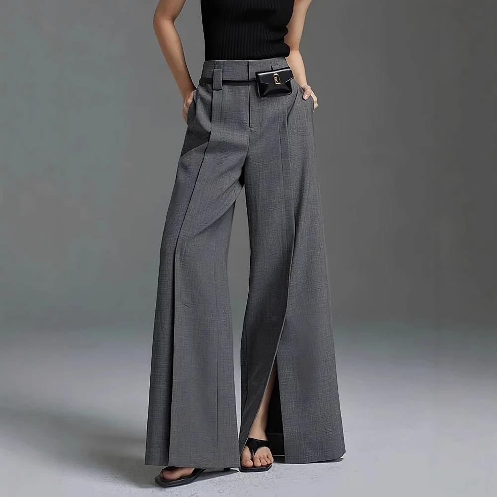 

Elegant Women Pants Women's Loose Fit Pants for Daily Casual Wear Wide Leg Trousers