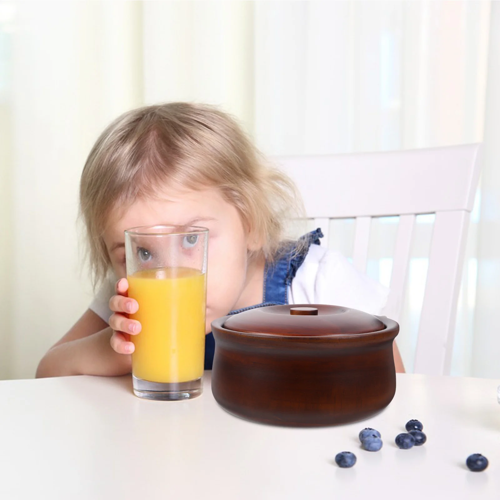 

Wooden Bowl With Lid Deep Soup Rice Noodle Bowl For Salad Yogurt Fruits Natural Wood Food Container Kitchen Supplies