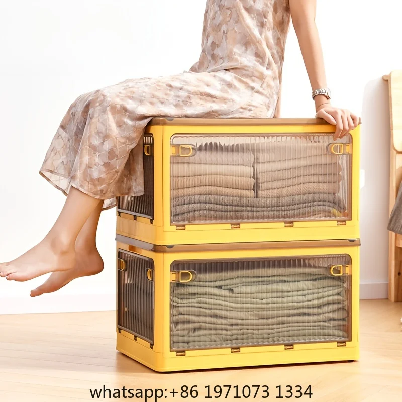 Transparent Foldable Multifunctional Household Storage Box, Suitable for Clothes, Blankets, Snacks, etc. Clear Storage Container