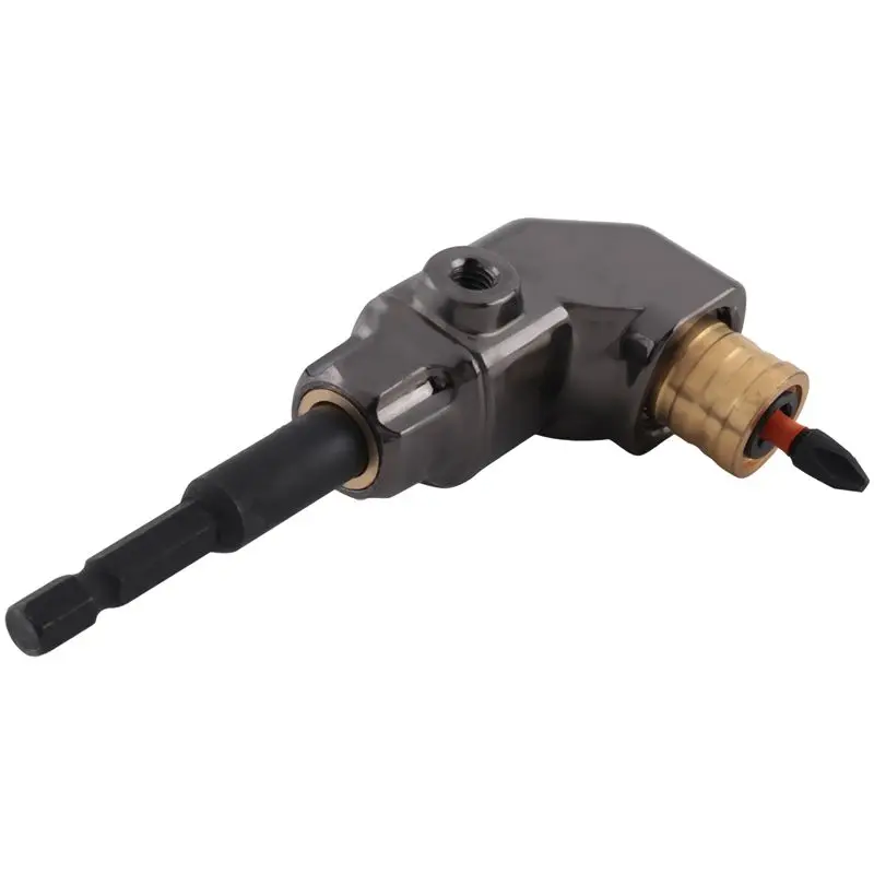 AF93-Самоблокирующийся 90-градусный прямоугольный держатель отвертки Приводная бита Угловое удлинение Электрическая отвертка Угловая отвертка Прочный