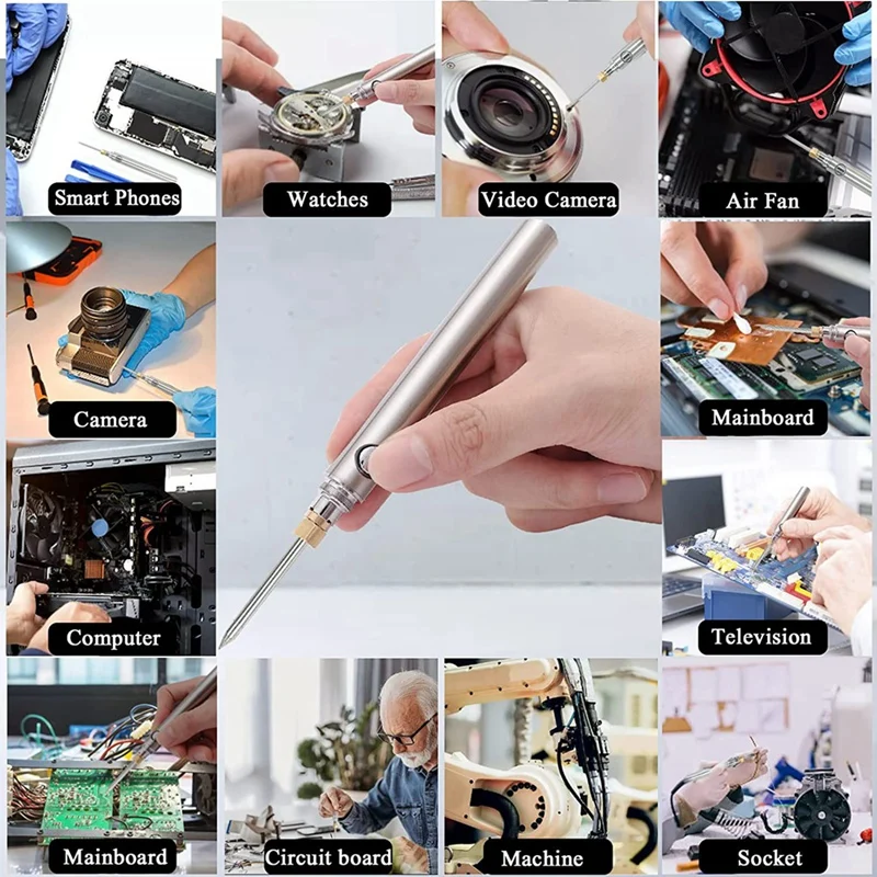 5V 15W USB Cordless Soldering Iron Kit USB Soldering Iron 1100Mah USB Soldering Iron
