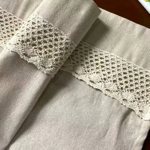 أعلى 12 مبيعات ستارة الكتان مع الدانتيل - No9