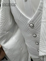 24H Ship High Quality Wedding Suit Set for Groom 3 Pieces Men's Fashion Suits One Button Shawl Neck Blazer Jacket Vest Pants 5