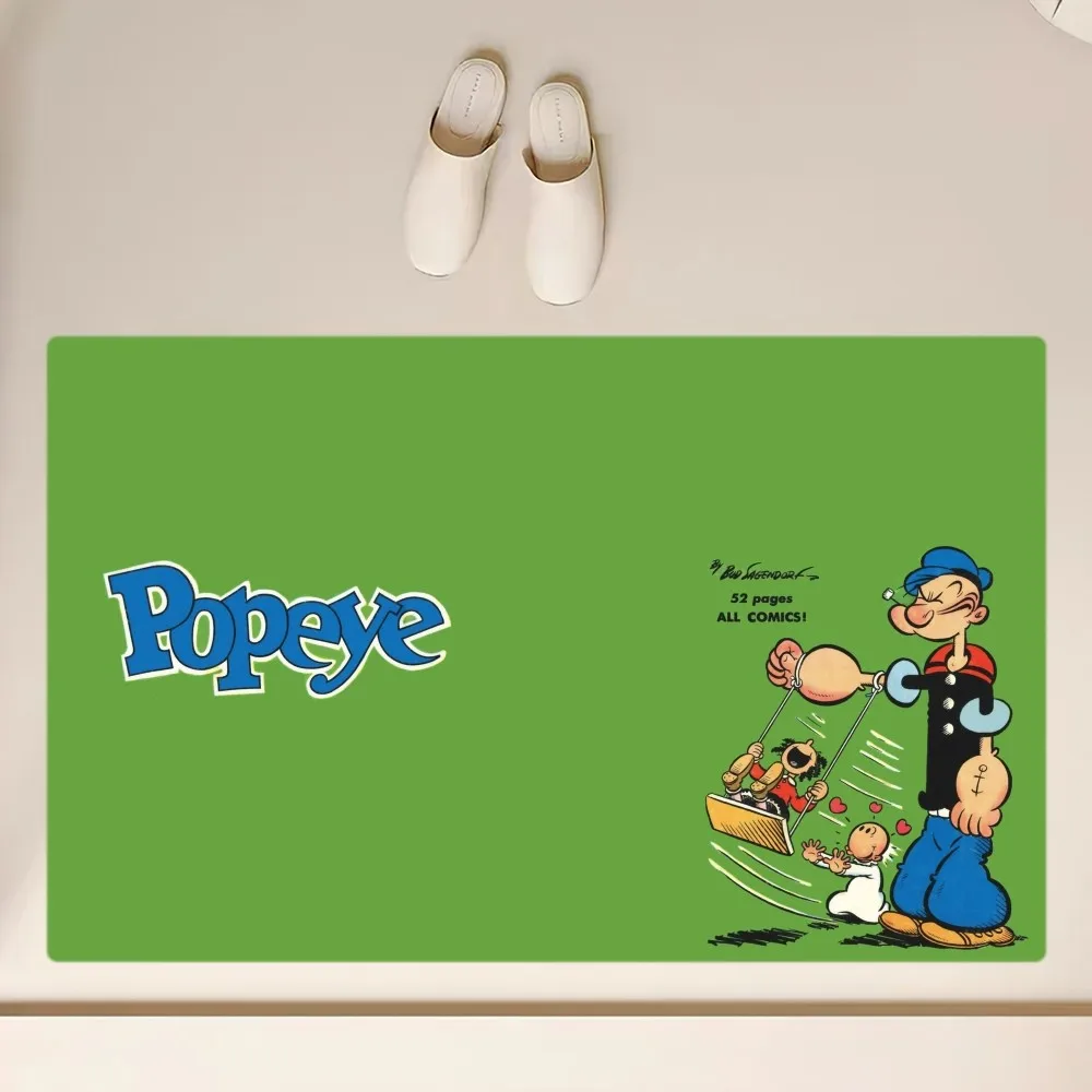 Cartoon P-Popeye Floor Mat  Anti-Slip Bathroom Kitchen Bedroom Living Room Entrance Rug Home Decor