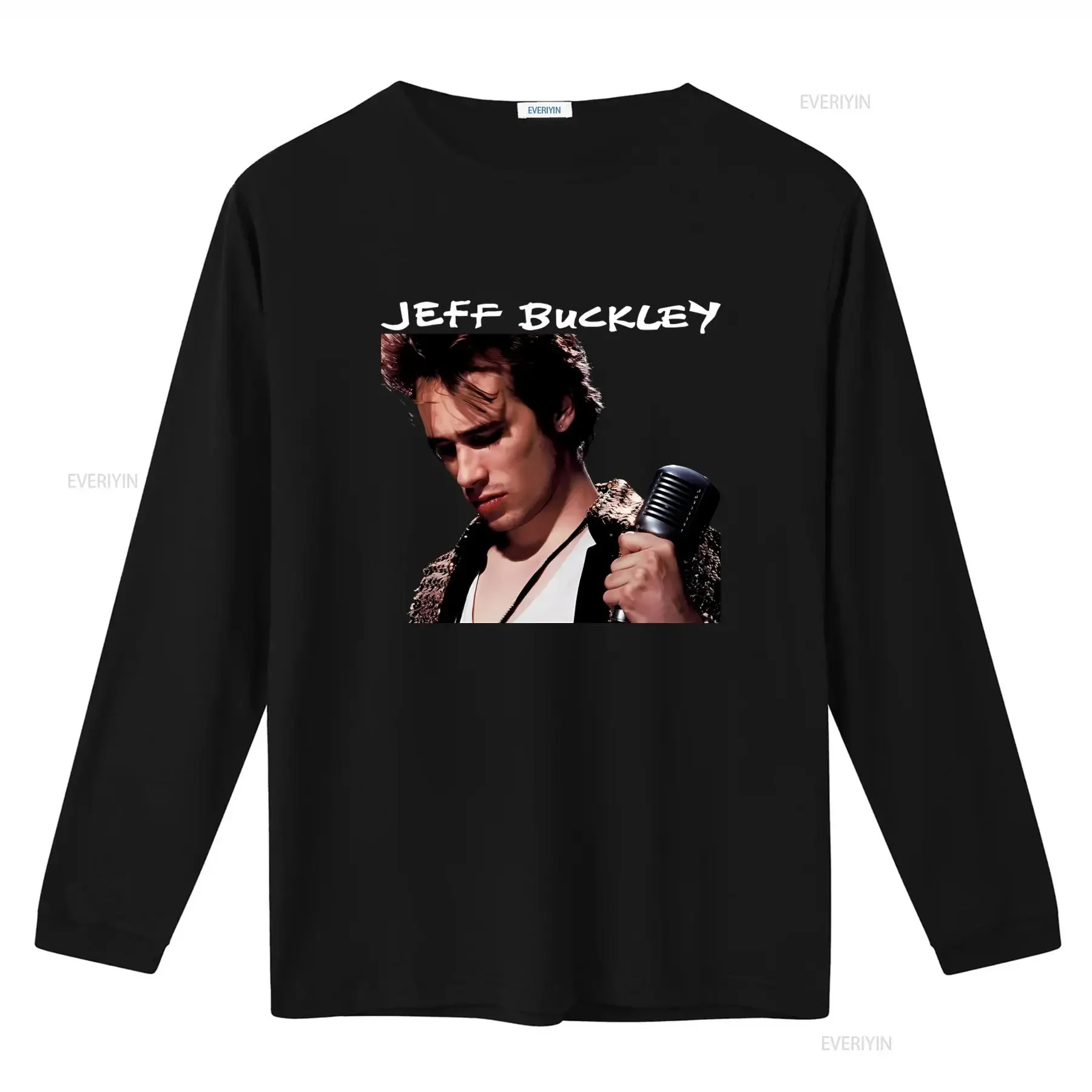Jeff Buckley Grace Album Black  T Shirt S 4XL Music Lover NE1312 vintage Washed designer clothes streetwear Casual Comfortable