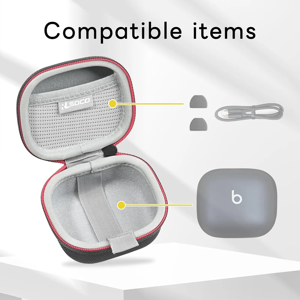 حافظة صلبة لهاتف Powerbeats Pro 2 حقيبة حمل لسماعات الأذن اللاسلكية Beats Powerbeats Pro 2 - أسود (العلبة فقط)