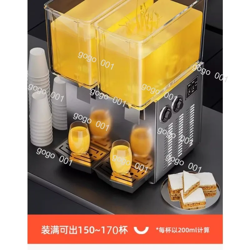 3-Barrel Large Capacity 51L Hot/Cold Juice Dispenser, Transvisible PC Tanks with Insulated Lids, for Restaurant Buffet Catering