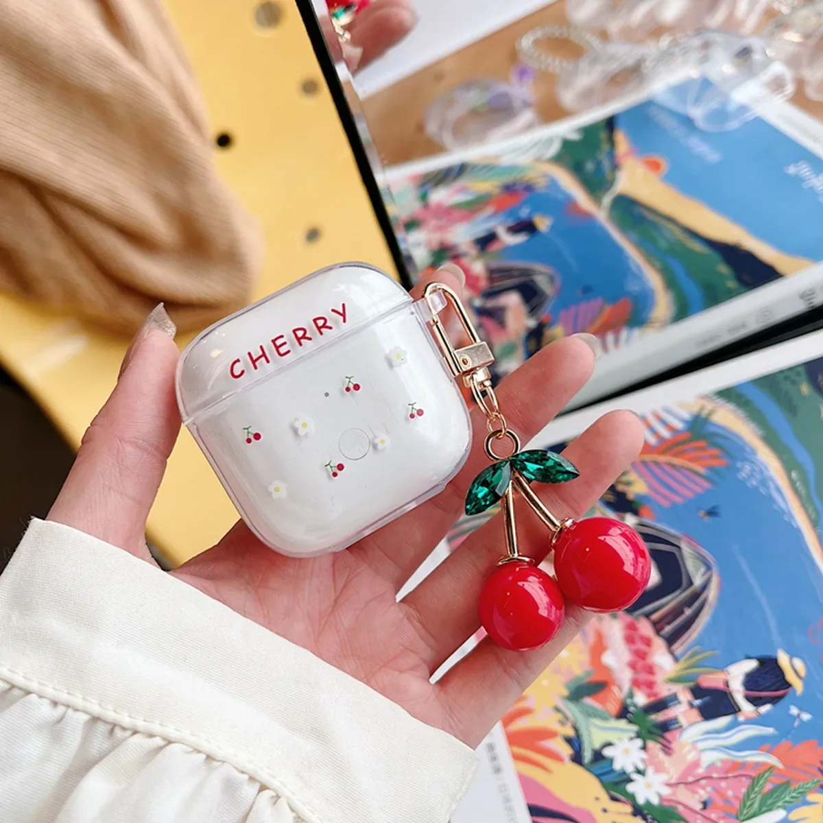 غطاء لهاتف Huawei Freebuds SE3 (2024)، جراب شفاف واقٍ ناعم من مادة TPU بتصميم كرتوني لطيف لهاتف Huawei freebuds se2 مع سلسلة مفاتيح