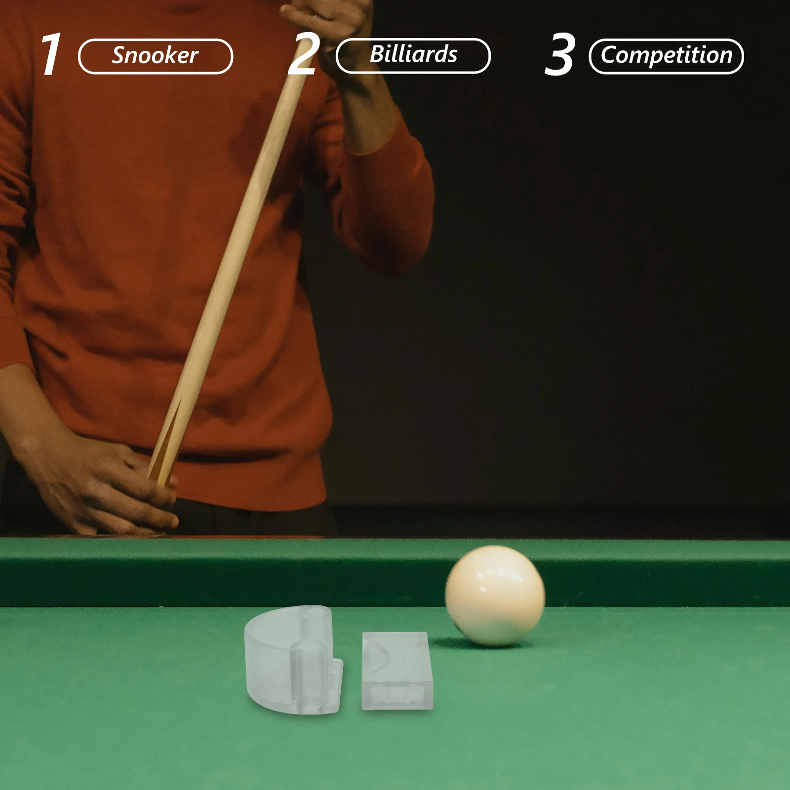 

2Pcs Acrylic Billiard Position Markers Snooker Ball Locator Clear Cue Ball Placement Tool Pool Table Accessories