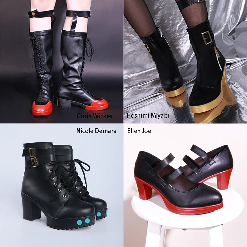 

Game Zenless Zone Zero Corin Wickes Hoshimi Miyabi Nicole Demara Ellen Joe Cosplay Shoes Halloween Role Play Party Boots Anime