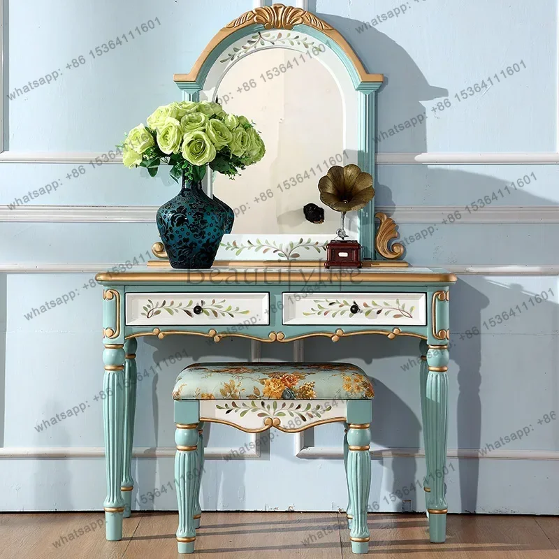 

Smart Home Stool Nordic Drawers Vanity Table Modern Makeup Storage Luxury Dressing Table Aesthetic Decor Tocador Mueble Bedr