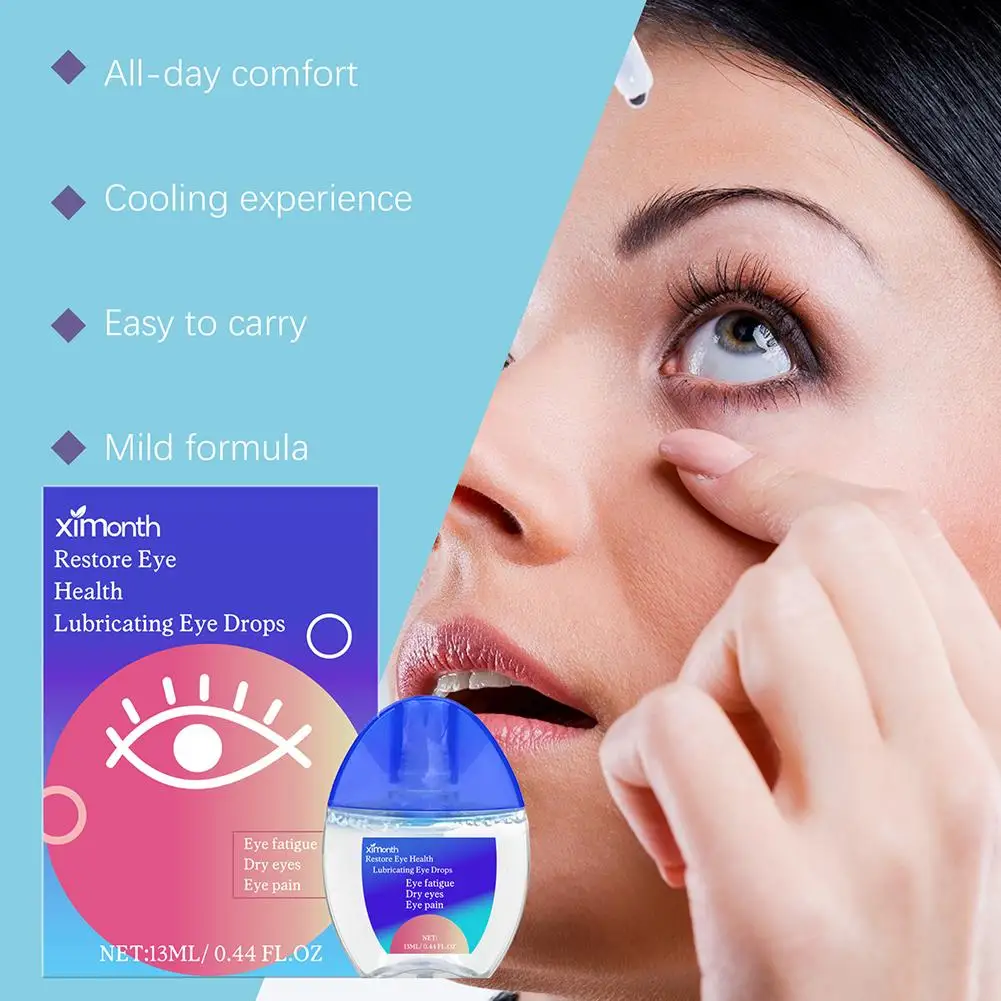 10ml Cool Eye Drops Cleaning Eyes Symptom Relieves Massage Removal Care Fatigue Relax Discomfort O8p9