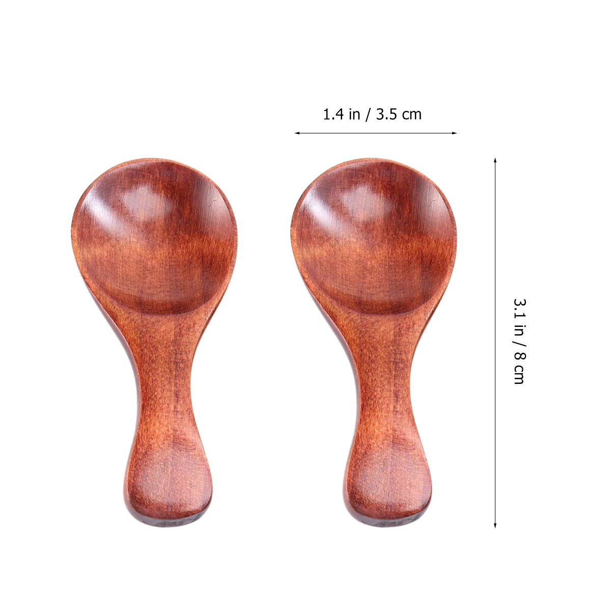 

4 pcs Wooden Mini Eco Friendly Short Handle Children Ice Cream Sugar Coffee Family Restaurant Outdoor