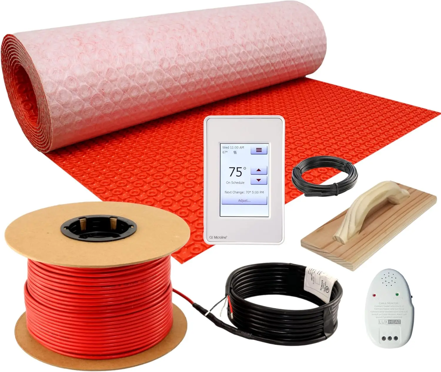 

Electric Radiant Floor Heating System 140sqft (120v), Floor Heating Systems, Heated Floor Kit includes Heater Wire, Programmable