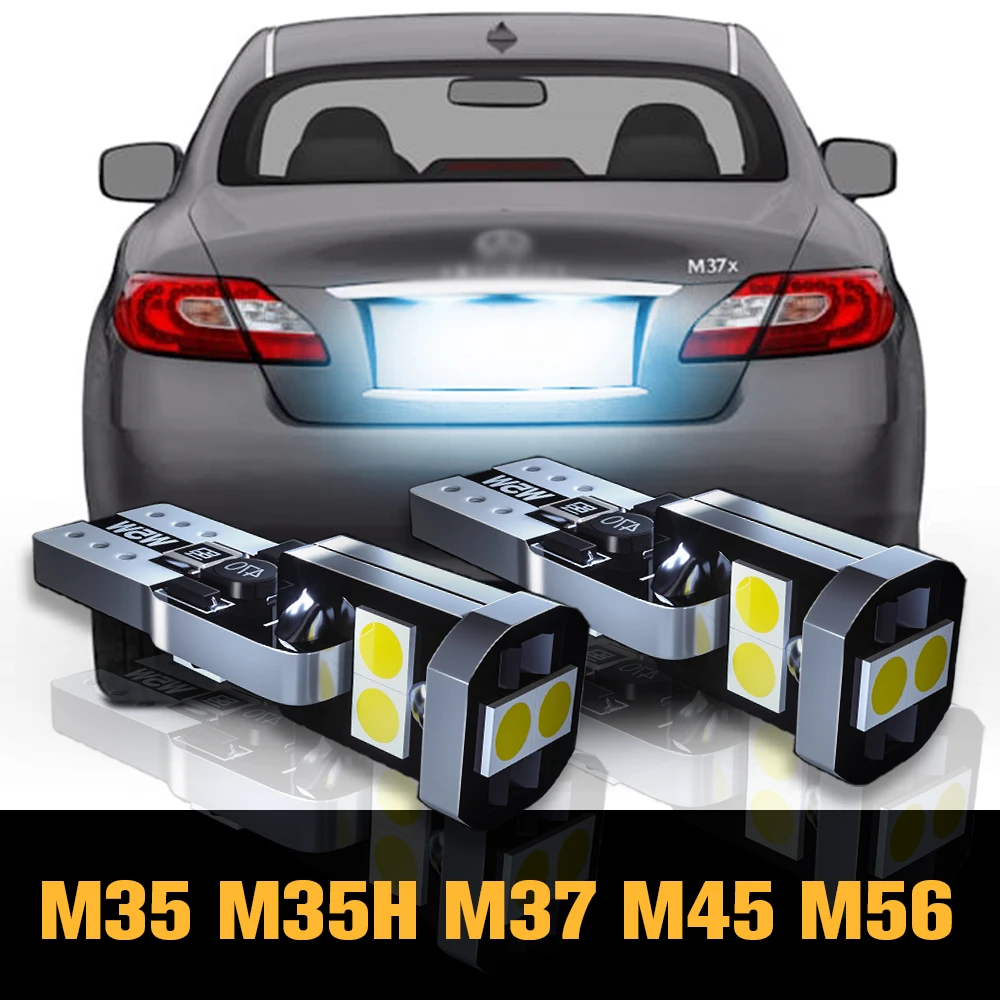 

2pcs Canbus LED License Plate Light Lamp Accessories For Infiniti M35 M35H M37 M45 M56 2005 2006 2007 2008 2009 2010 2011 2012