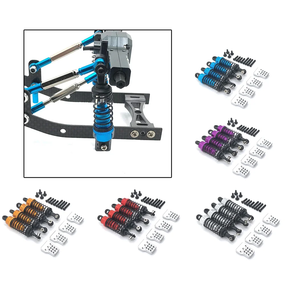 익스텐더 시트 금속 완충기 댐퍼, WPL C14 C24 C34 MN D90 D99 MN90 MN99S RC 자동차 업그레이드 부품, 3, 4 개