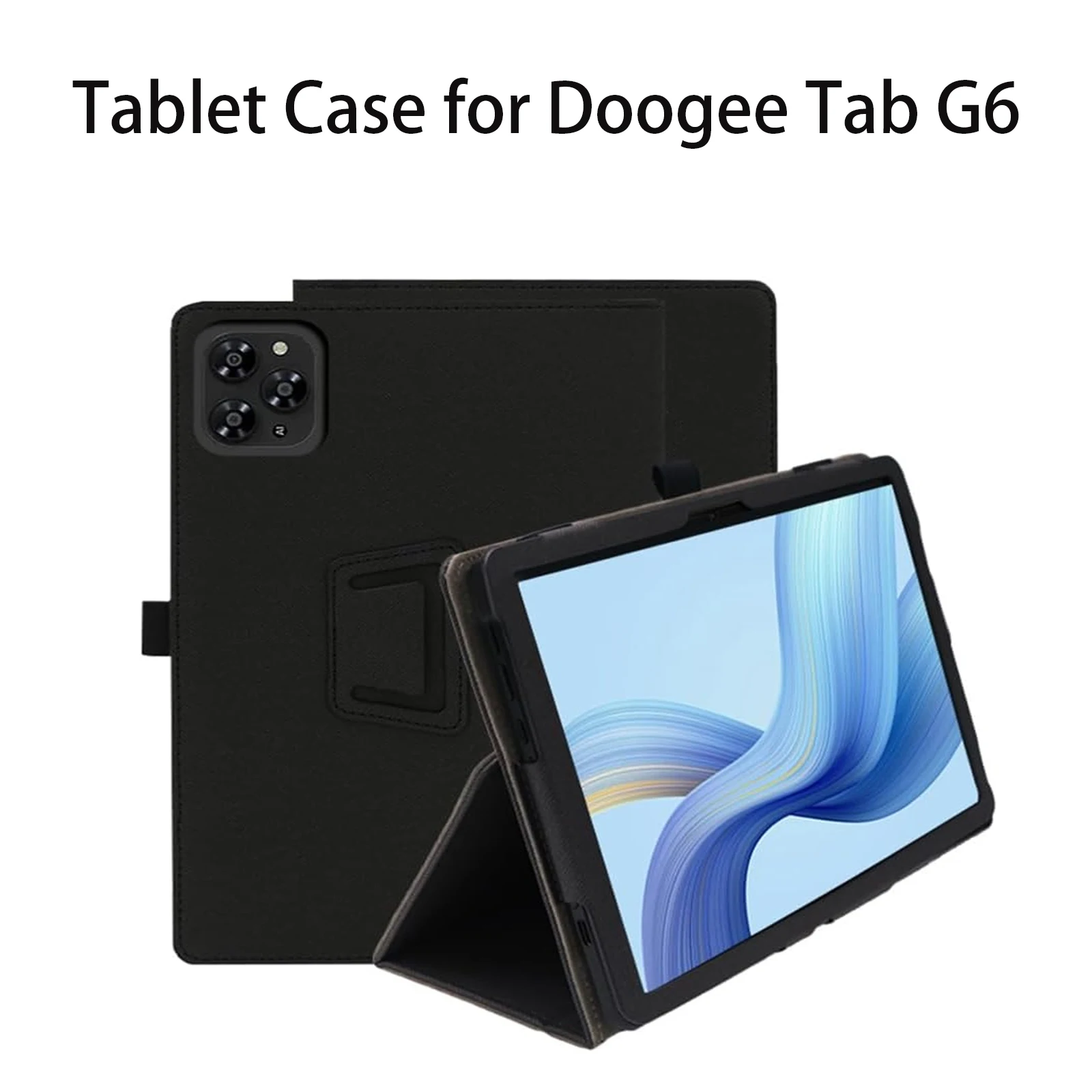 Tablet Case for Doogee Tab G6 Protective Cover Kickstand Function Shockproof (PU leather Material)