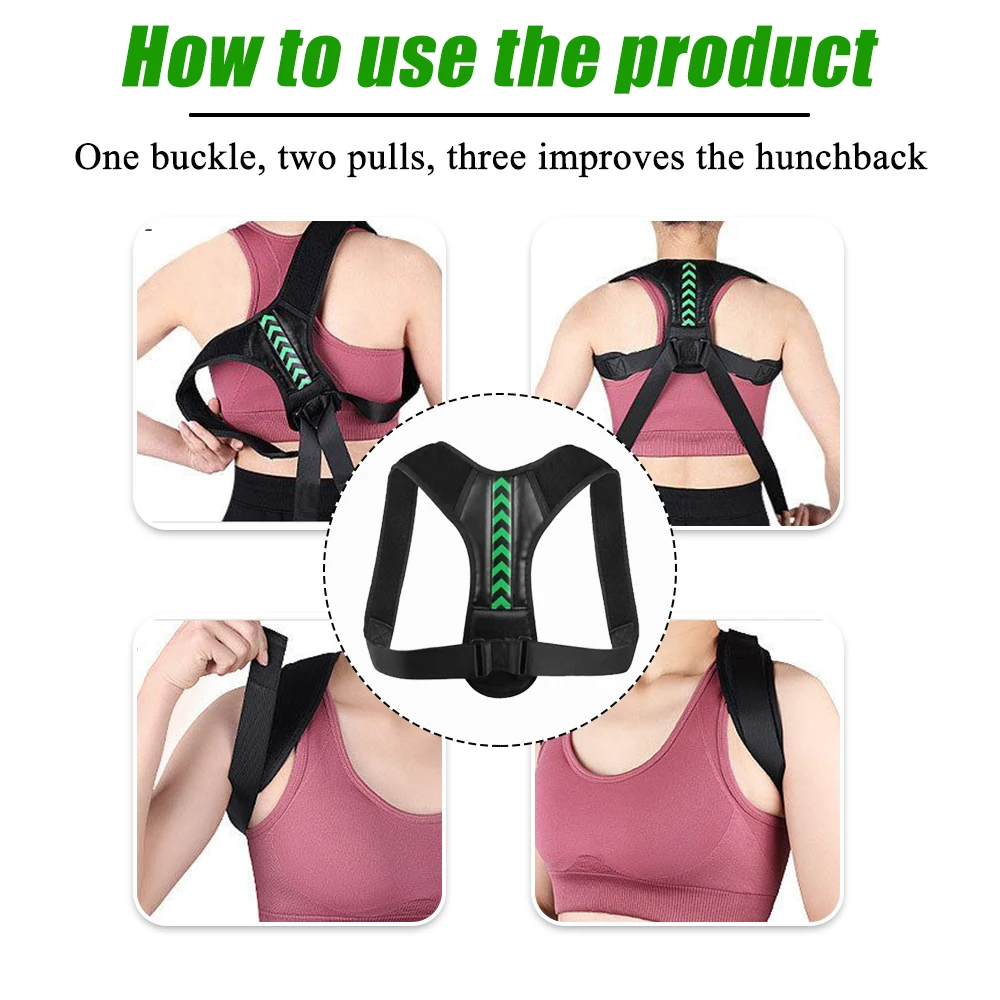 Back Posture Corrector Belt Adjustable Shoulde Neck Spine Reshape Body for Column Posture Correction for Women Men Straightener