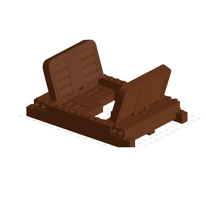 City Street View Model MOC Building Bricks Third-Row Seat Mechanism Modular Technology Gifts Holiday Assemble Children Toys Suit