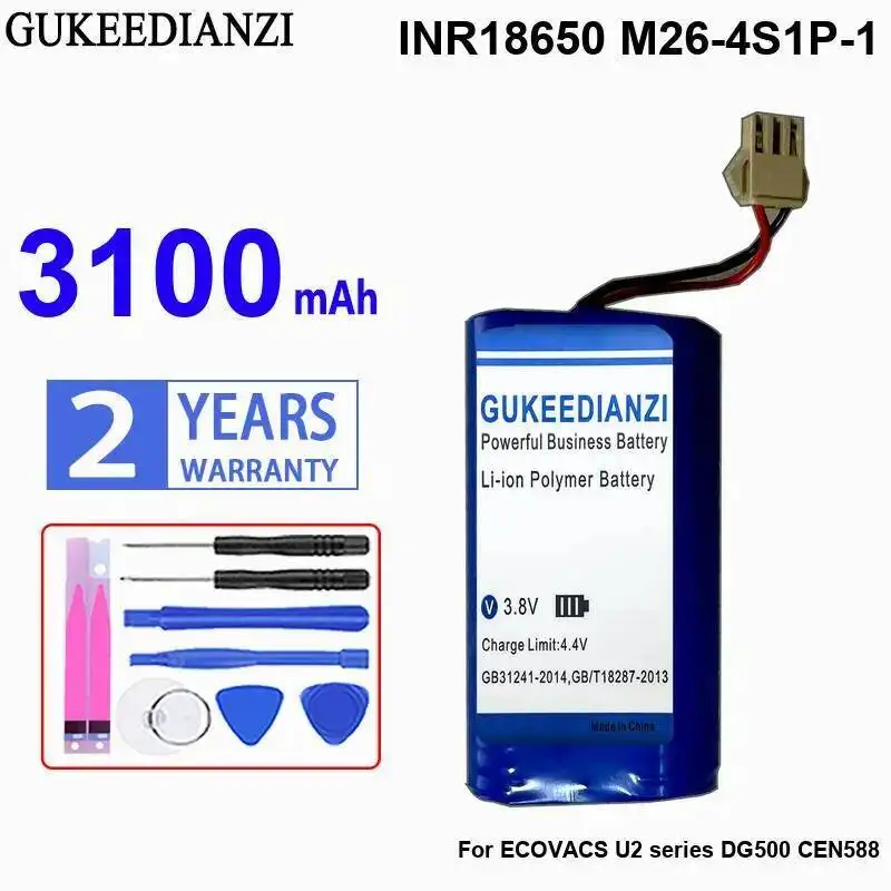 

Долговечный аккумулятор INR18650 M26-4S1P-1 для робота-пылесоса Ecovacs U2 серии DG500 CEN588 3100 мАч