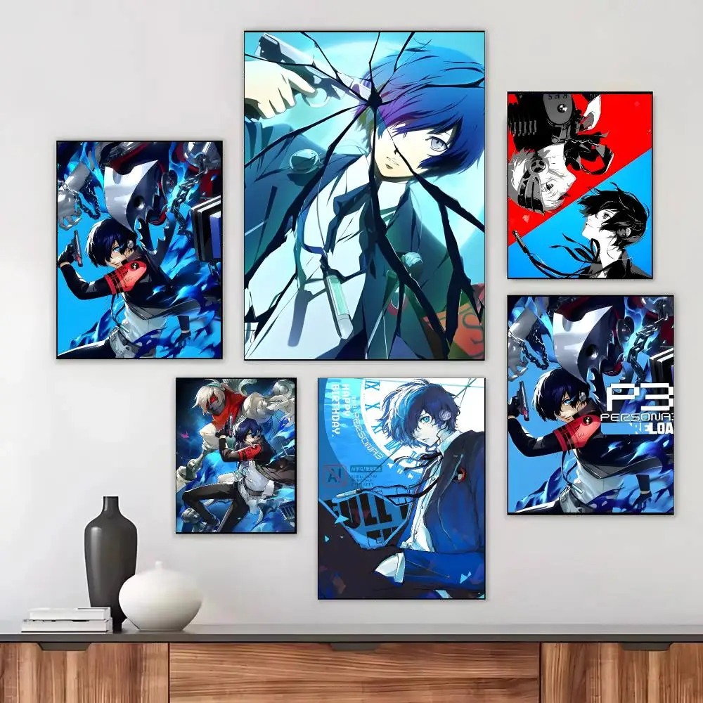 Hot Game P-Persona 3 Reload Poster HD Waterproof Self-Adhesive For Living Room Gift Bedroom Hallway Wall Decor