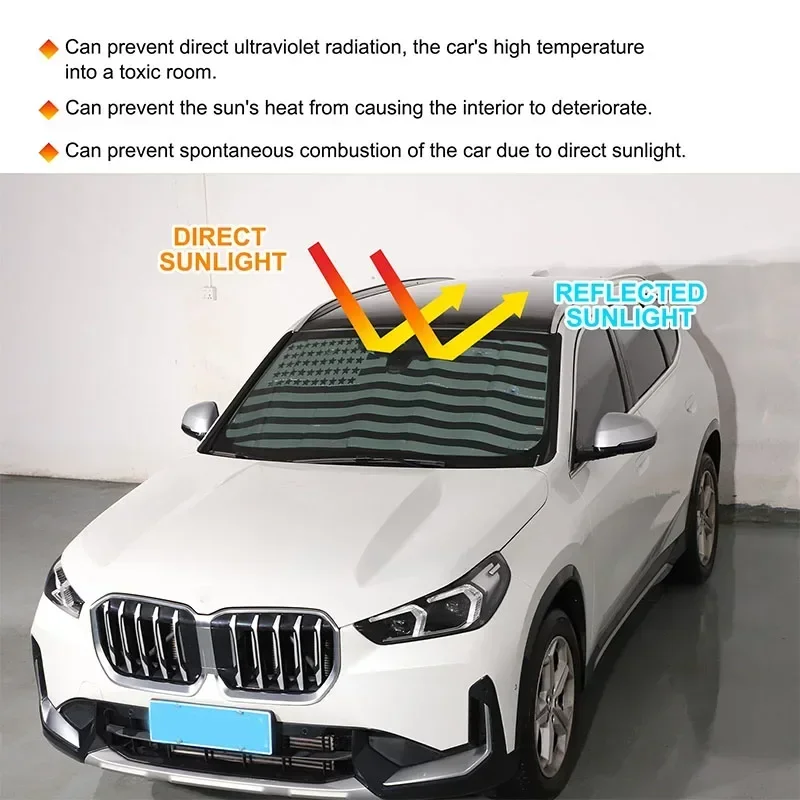 

For BMW X1 iX1 U11 2023+ Aluminum Foil Car Front Windshield Foldable Sunshade Portable Anti-UV Sunshade Car Interior Accessories