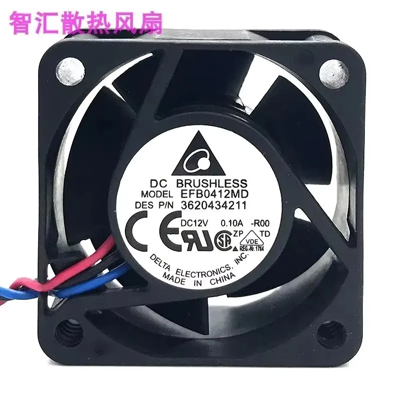 

Оригинальный вентилятор охлаждения EFB0412MD 12V 0.10A 4CM с двойным шарикоподшипником, 40*40*20 мм