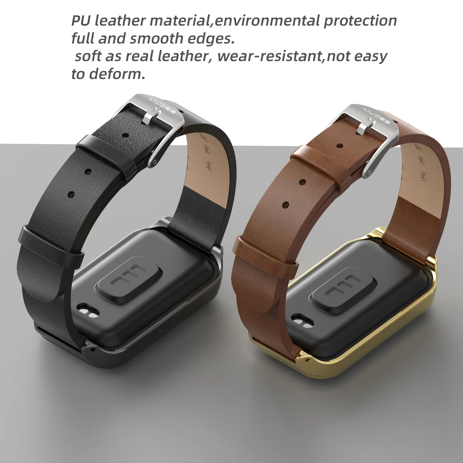 Correa de cuero para Amazfit Band 7, pulsera de repuesto para Amazfit 7 reloj