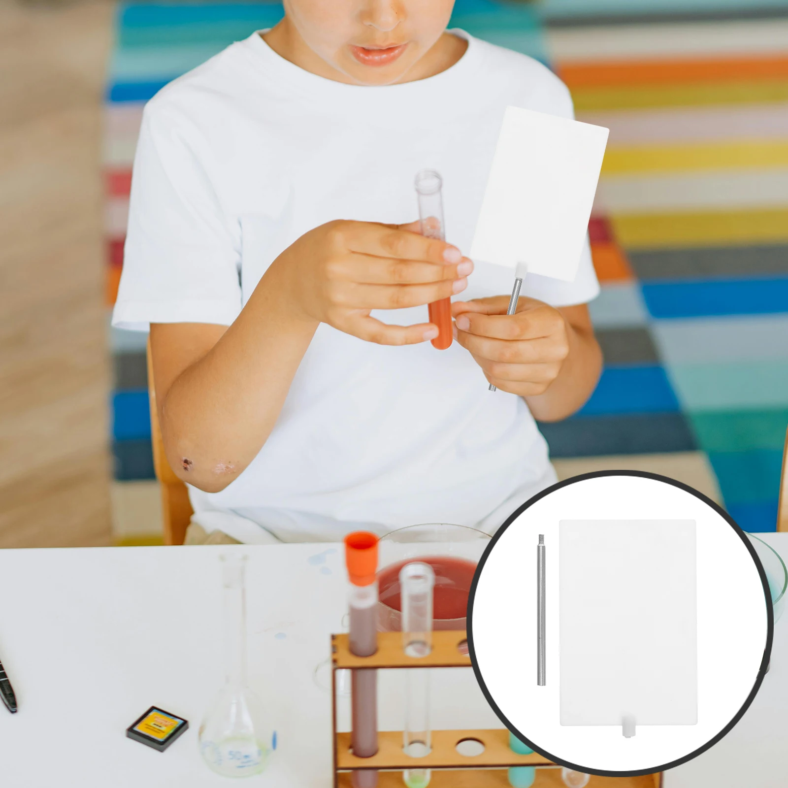 

White Light Screen Optics Imaging Experiment Tool for Teaching Physics Equipment Concave Mirror Lens Portable Lightweight