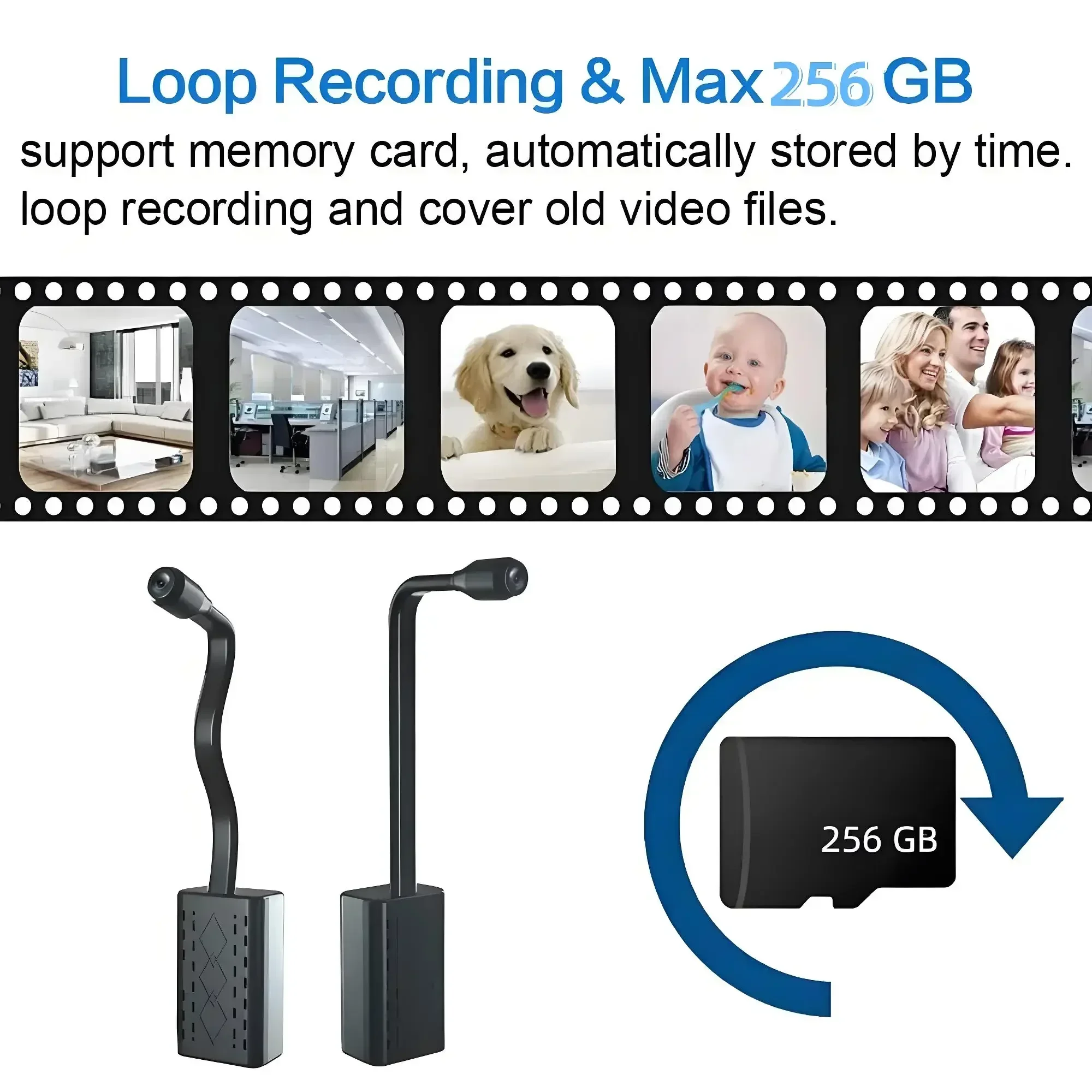 Loop Record Mini Camera 1080P HD WiFi Wireless Cam IP Secret Video Recorder Security Protection Surveillance Sensor Alarm Push