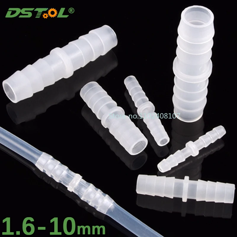 

PP Plastic Straight Connectors Equal Diameter Pagoda Hose Joint Aquarium Fish Tank Air Pump Hose Connector 1.6~10mm